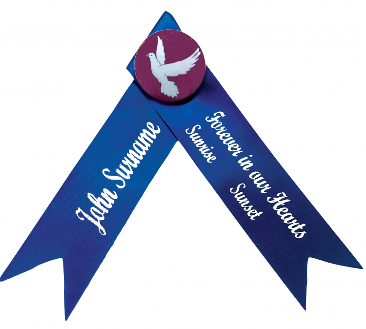 funeral ribbons