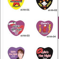 Heart Shaped Badges - Hen Nights