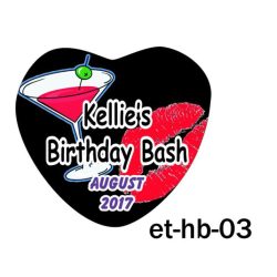 Heart shaped Badges for Birthdays