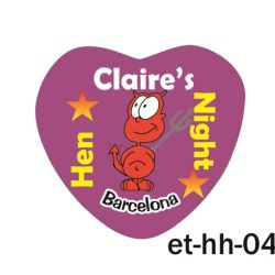 Heart shaped Badges for Hen Nights