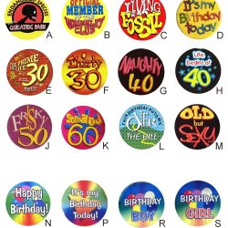 Economy Birthday Badges