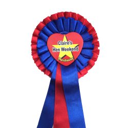 Heart centre Hen Party Rosettes