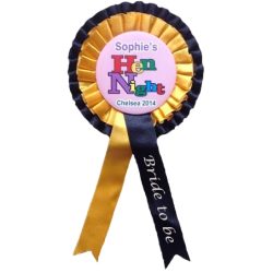Hen Party Rosette with Tail Print